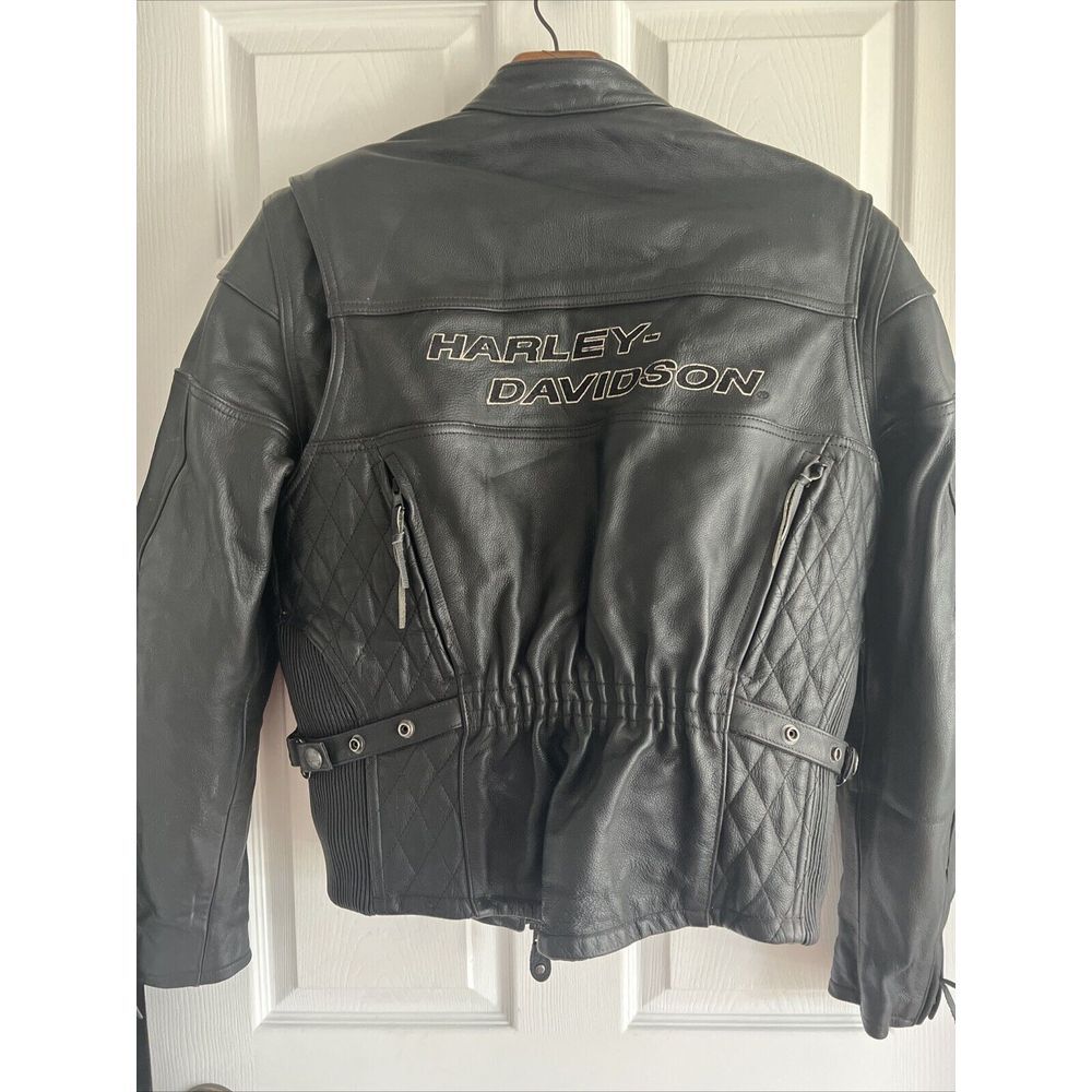 Women's Harley Davidson Competition Blk‎ Leather Touring Jacket w/ Liner Size LW